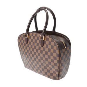 Louis Vuitton Canvas Horizontal Saria Handbag Brown Damier